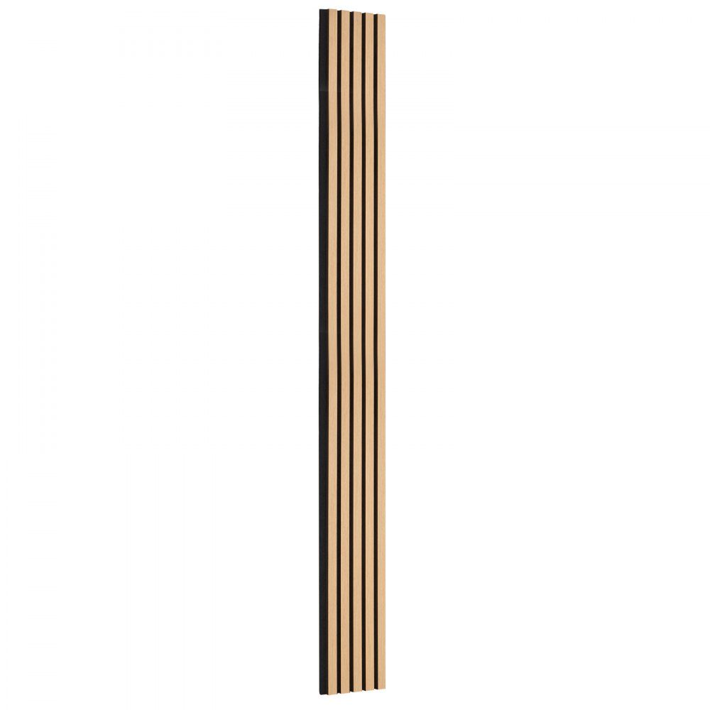 Acoustic Panels Acoustic Panels 2400x200mm MDF Accent Wooden Wall Panels for Modern Interior Wall Decoration Faux Wood Wall Panels for Noise Reduction Light Oak Set of 4