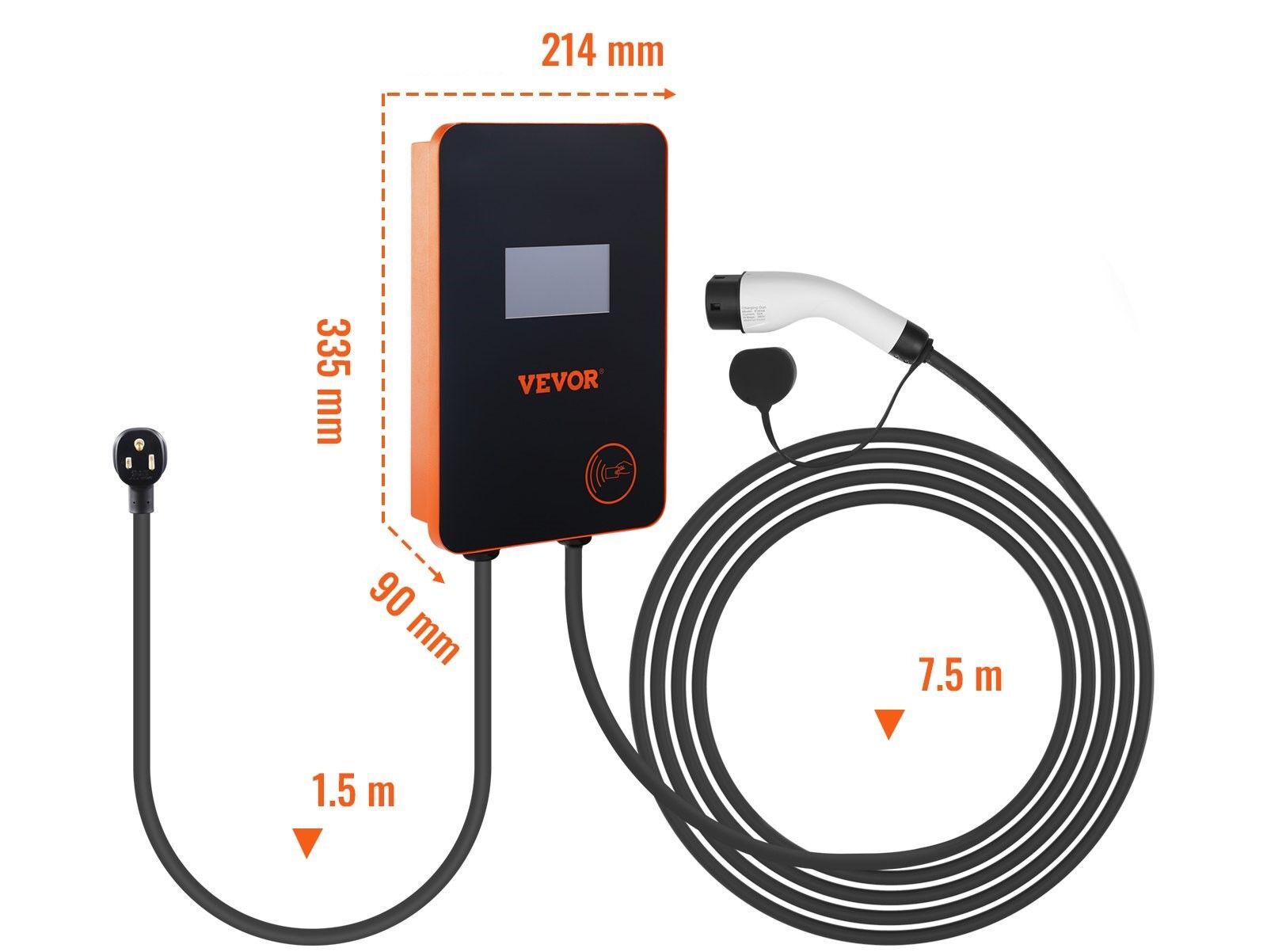Charger Wallbox 7/11kW EV charging station Type2 32A Weatherproof charging station Mobile charging gun Intelligent detection function for electric and hybrid vehicles Charger Wallbox 7/11kW EV charging station Type2 32A Weatherproof charging station Mobile charging gun Intelligent detection function for electric and hybrid vehicles