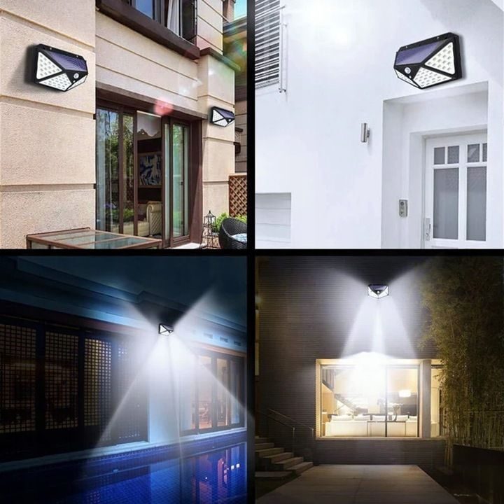 Lampe solaire avec détecteur de mouvement, ensemble complet XXXL