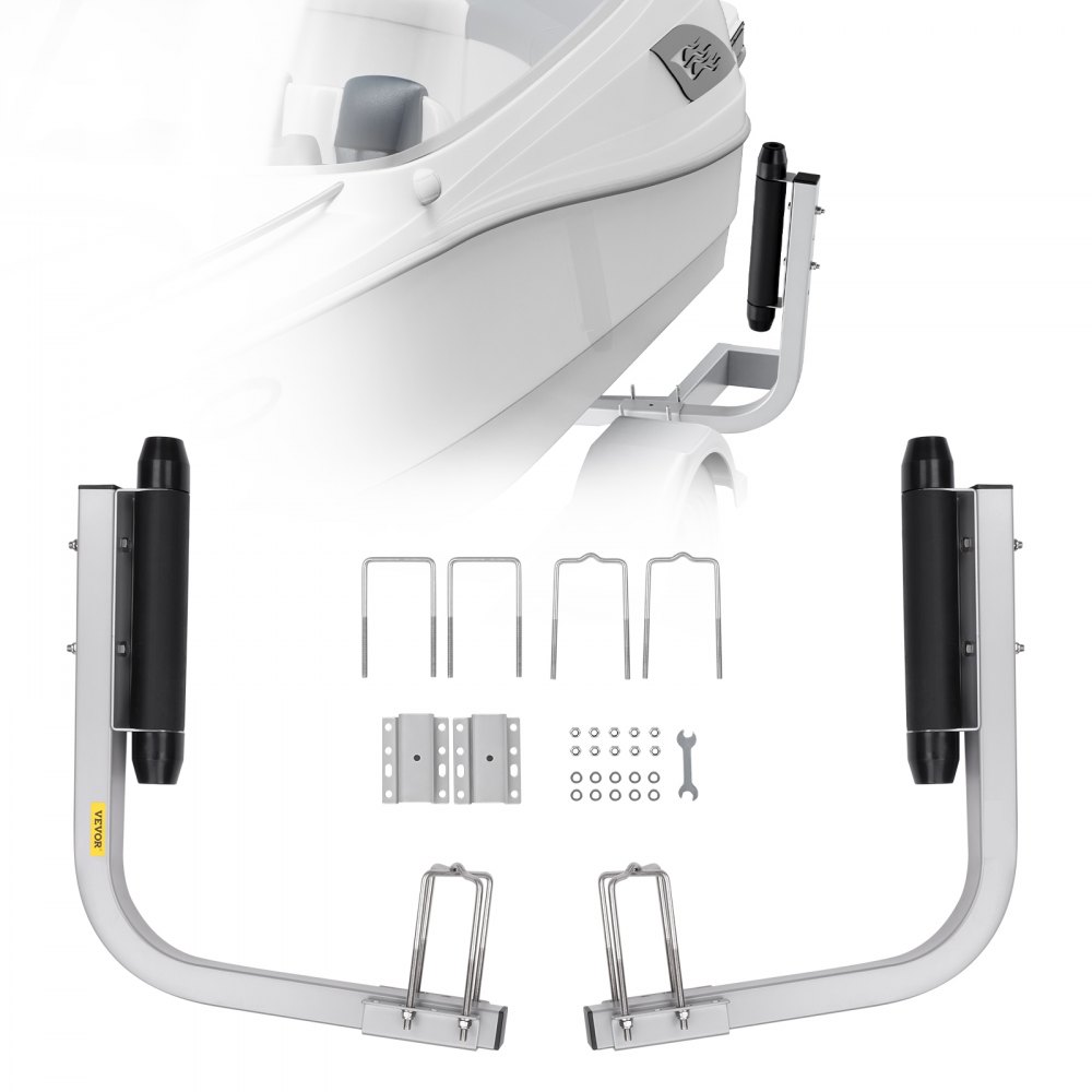 Instructions de remorque de bateau en forme de L, guide de bateau de support de manivelle, guide de remorque de bateau de largeur réglable de 190 mm - Pièces de rechange et accessoires pour bateau de ski, bateau de pêche, remorque de voilier