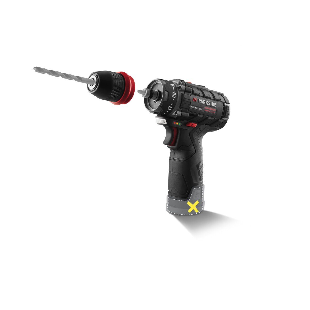 Perceuse-visseuse sans fil PARKSIDE PERFORMANCE® 12 V « PBSPA 12 D4 », sans batterie ni chargeur