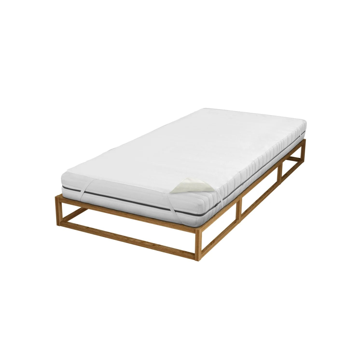 BIBERNA Nakładka na materac Molton „Sleep & Protect”, wodoodporna (90 x 200 cm, biała)