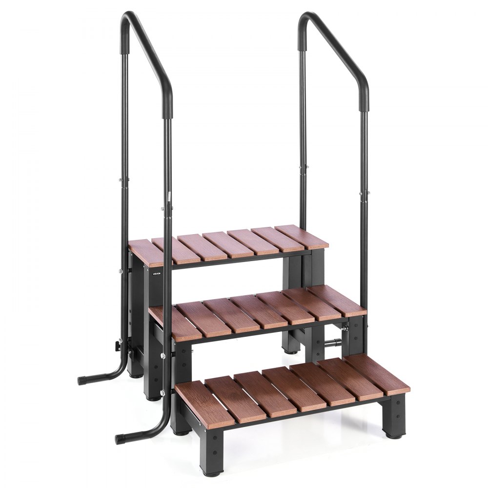 Badopstap Zwembadtrap 3-traps campertrap, 640,08 mm brede buitentrap voor bovengrondse/opblaasbare zwembaden met een draagvermogen van 500 lb, veelzijdig voor veranda-patio Badopstap Zwembadtrap 3-traps campertrap, 640,08 mm brede buitentrap voor bovengrondse/opblaasbare zwembaden met een draagvermogen van 500 lb, veelzijdig voor veranda-patio