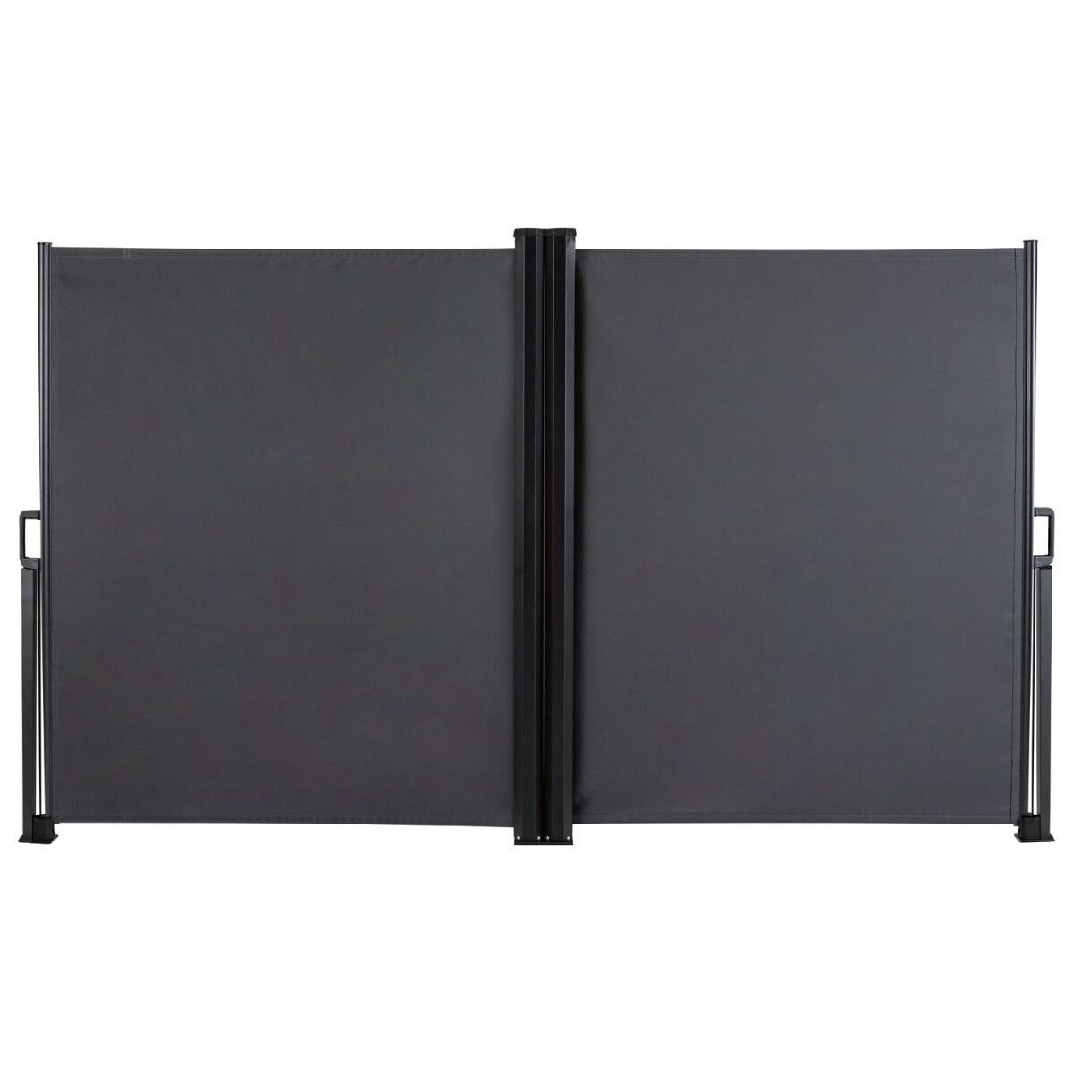 Double-sided awning 160 x 600 cm in anthracite - stylish privacy and wind protection for the garden, balcony and terrace