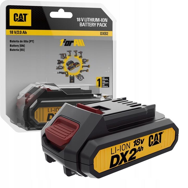 Originele accuvervangingsaccu CAT DXB2 18 V 2,0 Ah lithium-ion accu Originele accuvervangingsaccu CAT DXB2 18 V 2,0 Ah lithium-ion accu