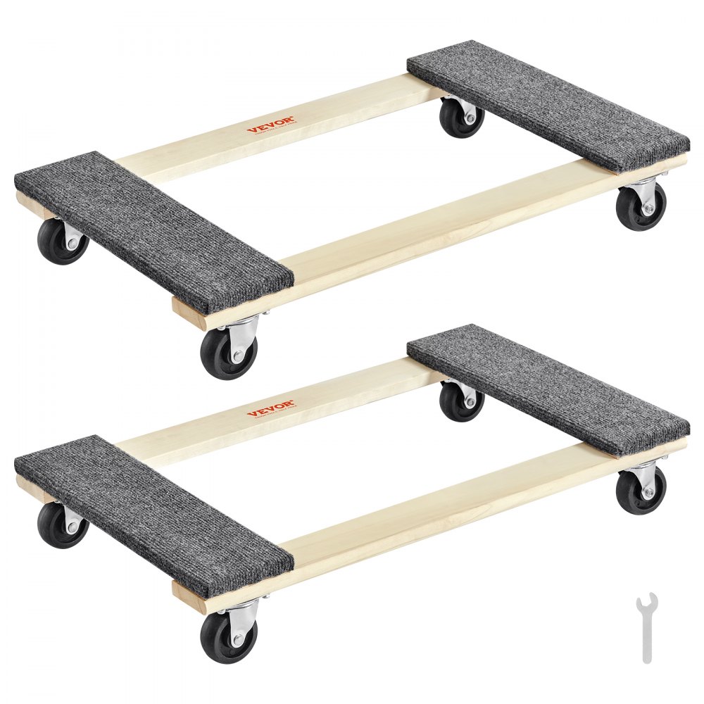 Chariot à meubles à 4 roues mobiles portables, robustes, petits meubles plats et lourds, paquet de 2, 40,6 x 27,9 cm, capacité de 226,8 kg, noir