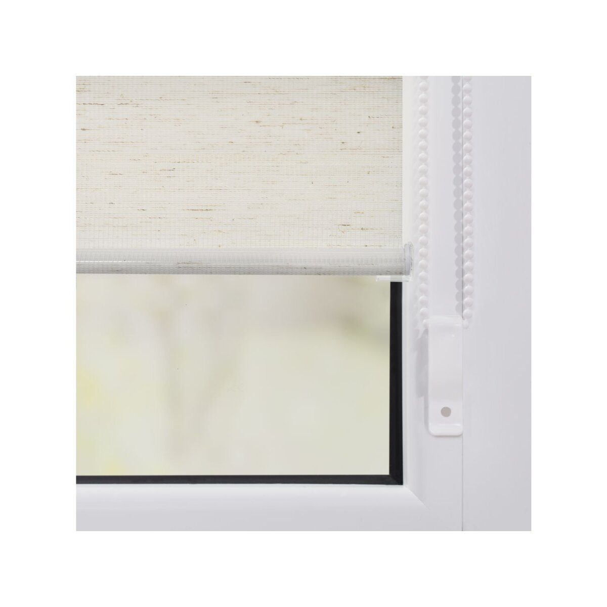 Lichtblick Klemmfix duo roller blind, sun and privacy protection, light regulation, no drilling, natural, 90 cm, 150 cm