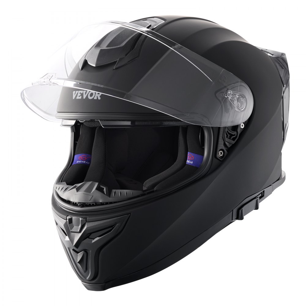 Motorradhelm, Motocross-Helme, Integralhelm, Größe M, Helme aus ABS mit Wechselgläsern, ECE-geprüft, komfortabler Motocross-Helm, für Jugendliche und Erwachsene, Schwarz Motorradhelm, Motocross-Helme, Integralhelm, Größe M, Helme aus ABS mit Wechselgläsern, ECE-geprüft, komfortabler Motocross-Helm, für Jugendliche und Erwachsene, Schwarz