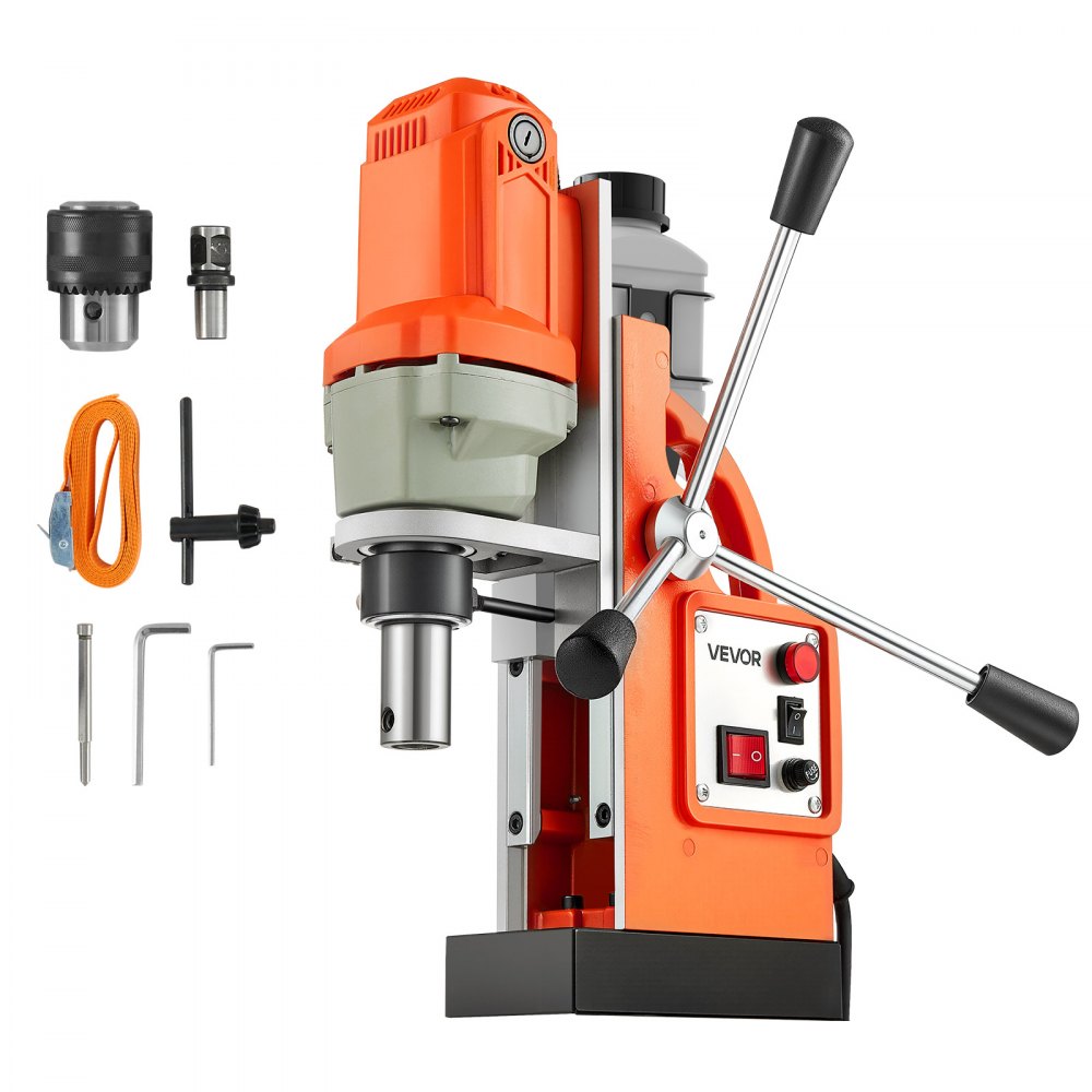 Perceuse magnétique 1200 W, diamètre de perçage 38 mm, système de perçage Power Mag 10000 N, vitesse de rotation 900 tr/min avec tige Weldon et refroidissement efficace, pour surfaces métalliques, industrie, bricoleurs Perceuse magnétique 1200 W, diamètre de perçage 38 mm, système de perçage Power Mag 10000 N, vitesse de rotation 900 tr/min avec tige Weldon et refroidissement efficace, pour surfaces métalliques, industrie, bricoleurs