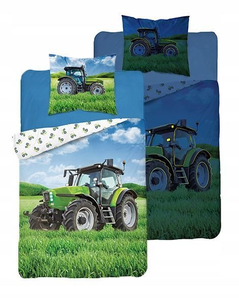 JOHN DEERE PREMIUM parure de lit taie d'oreiller qui brille dans le noir 140x200