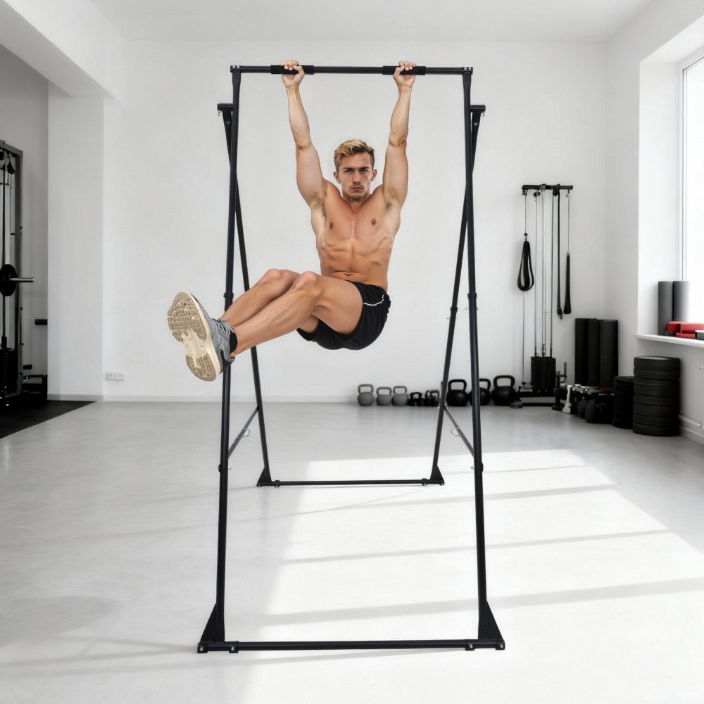Support de balançoire pour support de yoga avec max. Capacité de charge de 200 kg et mousse EVA et réglage horizontal à 4 niveaux et vertical à 6 niveaux, cadre de hamac multifonctionnel (cadre uniquement)
