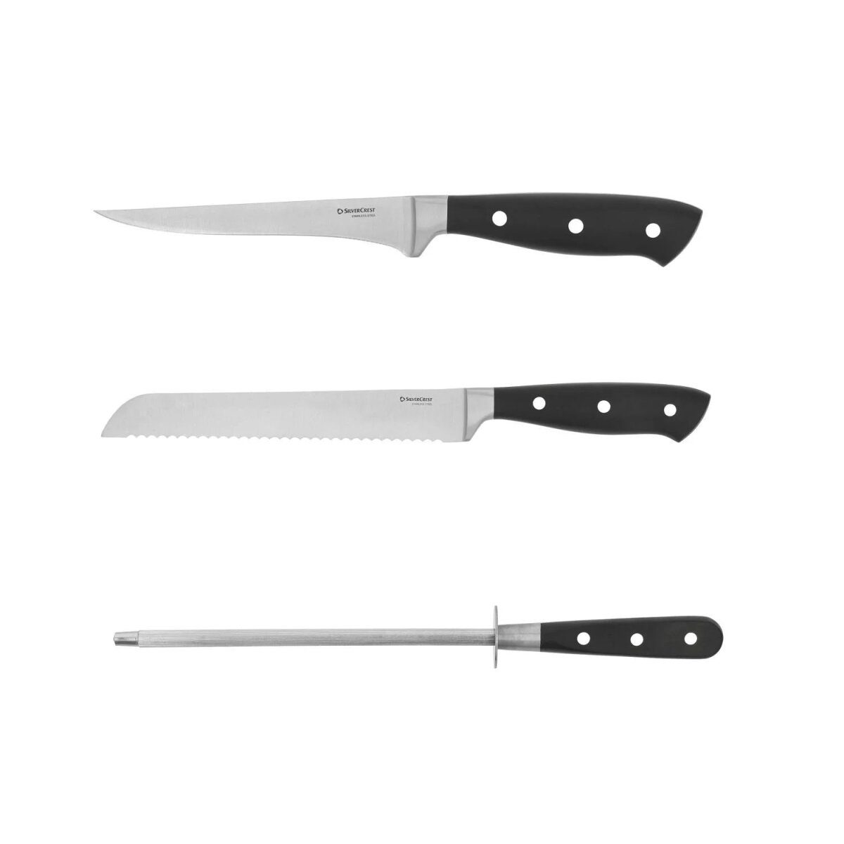 SILVERCREST® bread knife / boning knife / sharpening steel
