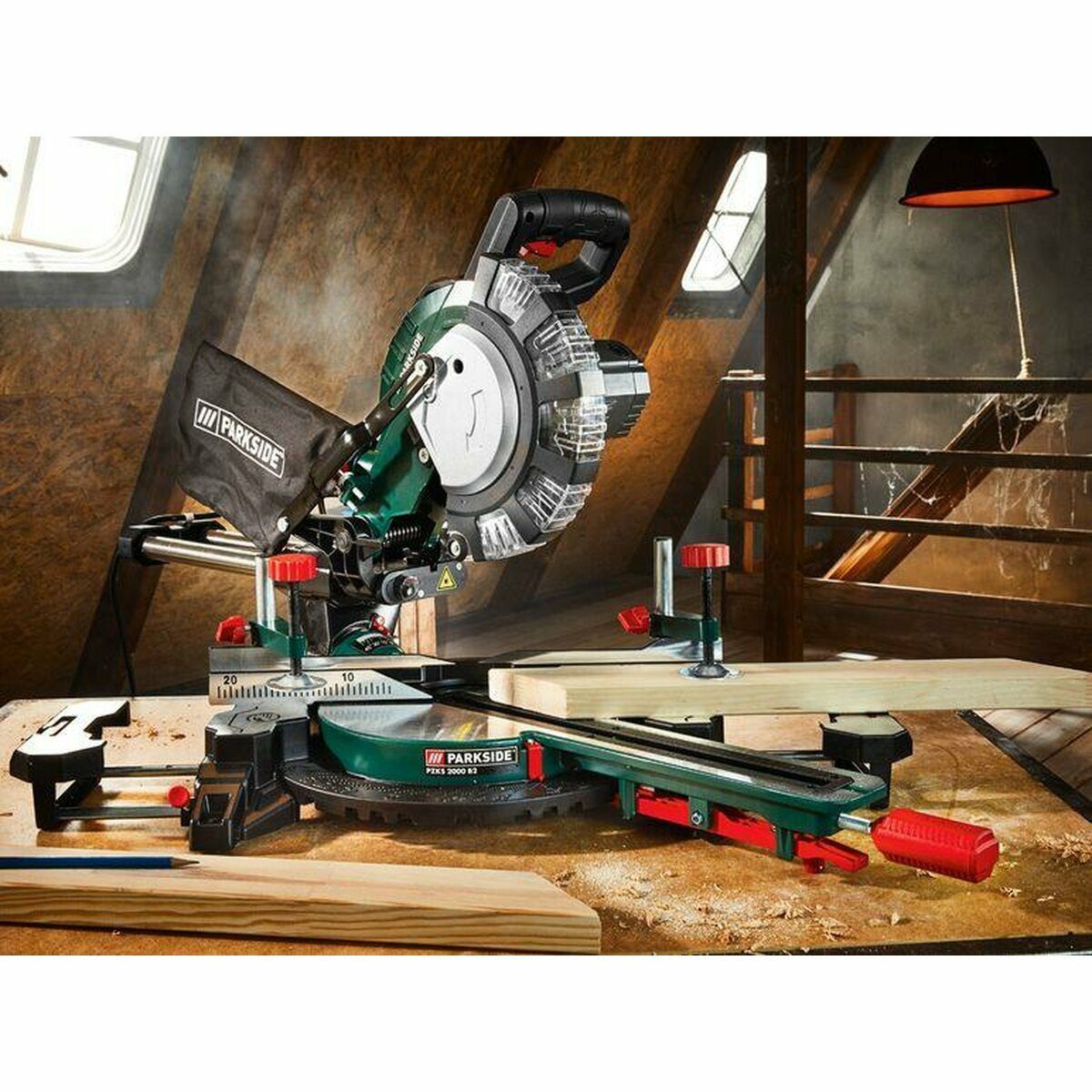 %SALE% PARKSIDE® Kapp- und Zugsäge mit Laser PZKS 2000 Kappsäge 2000 Watt Sägeholz Holzsäge