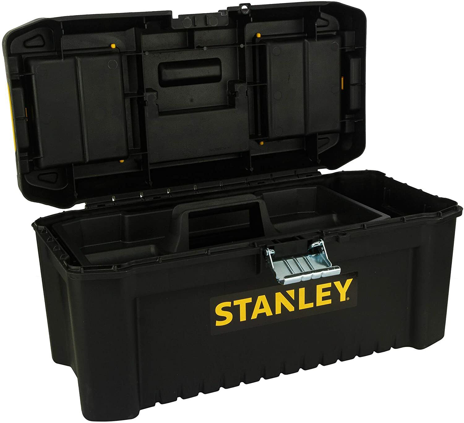 Stanley gereedschapskoffer / gereedschapskoffer (gereedschapskoffer met metalen sluitingen, stevige kunststof organizer voor diverse gereedschappen, koffer met afneembare drager)