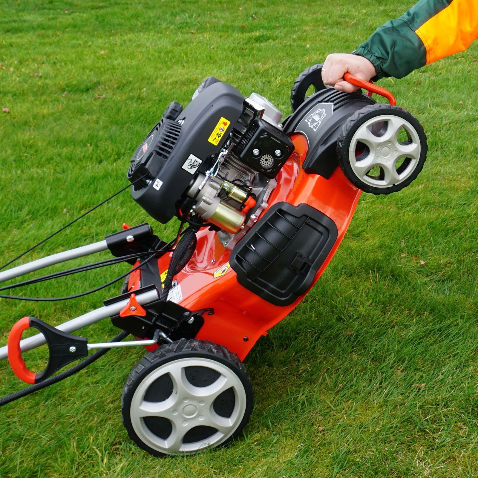 Starterset Benzin-Rasenmäher mit Antrieb Schnittbreite 51 cm 5in1 Elektro-Start-Radantrieb