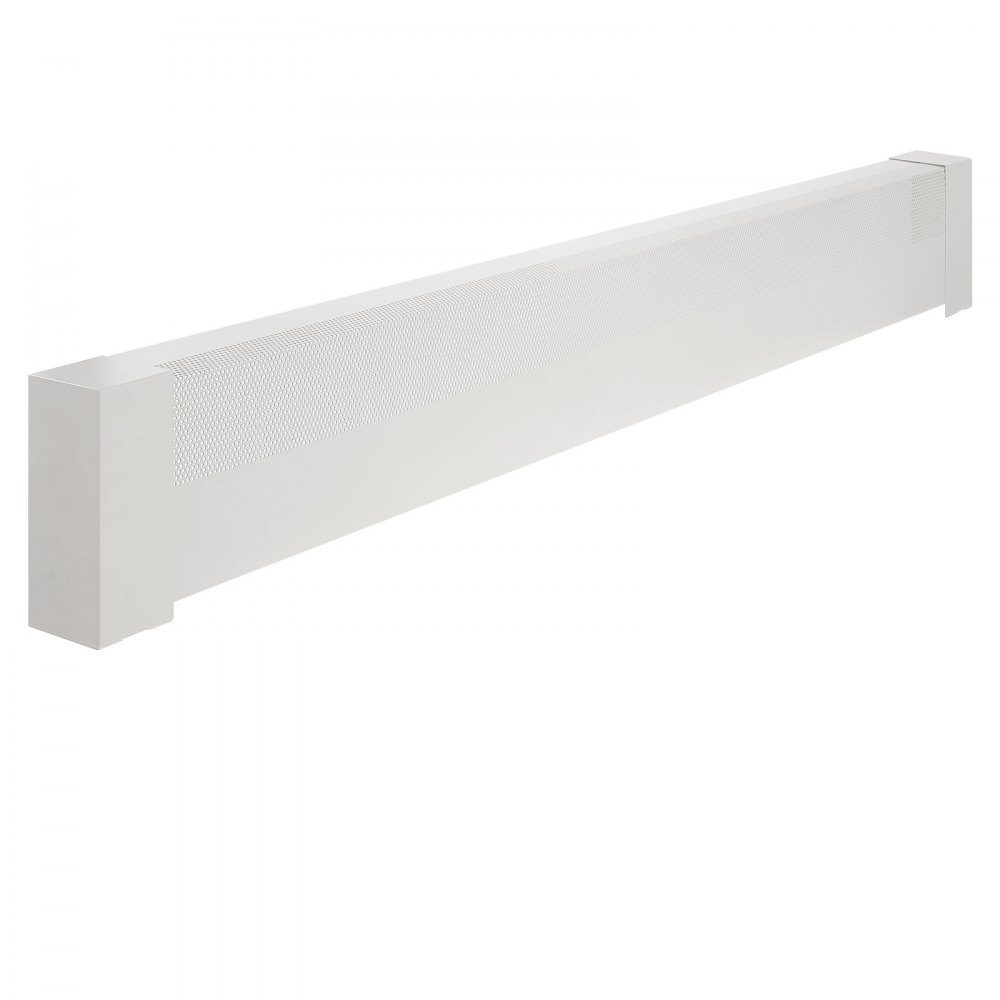 Heizungsabdeckungen, Basic-Serie, 1831 x 80 x 193 mm, Standard-Frontabdeckung für elektrische Heizkörper, robuste Ersatzabdeckung aus Stahl für Schlafzimmer, Weiß