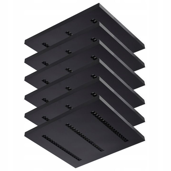 6x Aufbau-LED-Deckenpanel 60x60 UGR 50W KASSETTE neutralweiß UGR 16, geringer Blendfaktor
