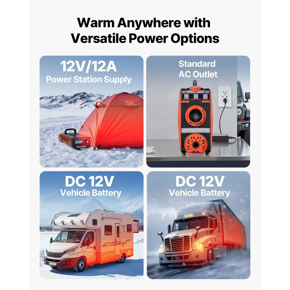 Diesel Heater 5-8KW DC 12V, All-in-One Portable Diesel Air Heater with Bluetooth App Control, Remote Control and LCD Screen, 4.5L Fuel Tank for Vehicles, Vans, RVs