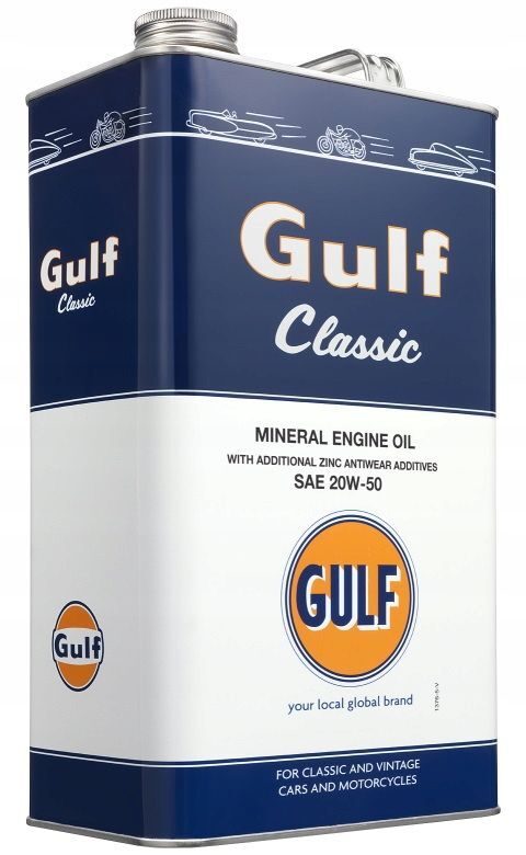 Motorolie 20W50 GULF minerale zinkolie Premium Classic Oil
