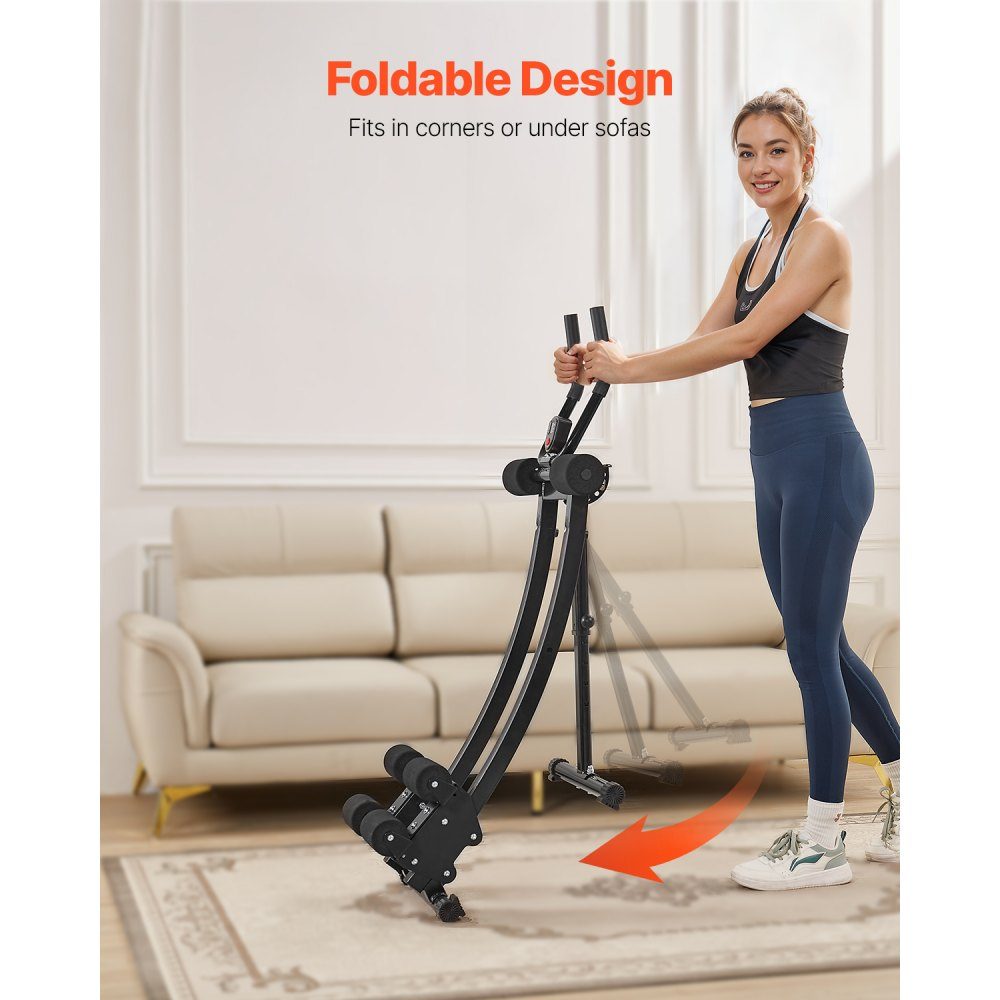 Bauchtrainingsgerät, Bauchtrainer, AB-Maschine für Fitnessstudio, Bauchtrainer mit 200 kg Gewichtskapazität, Bauchtrainer für Krafttraining, faltbares, verstellbares Fitnessgerät