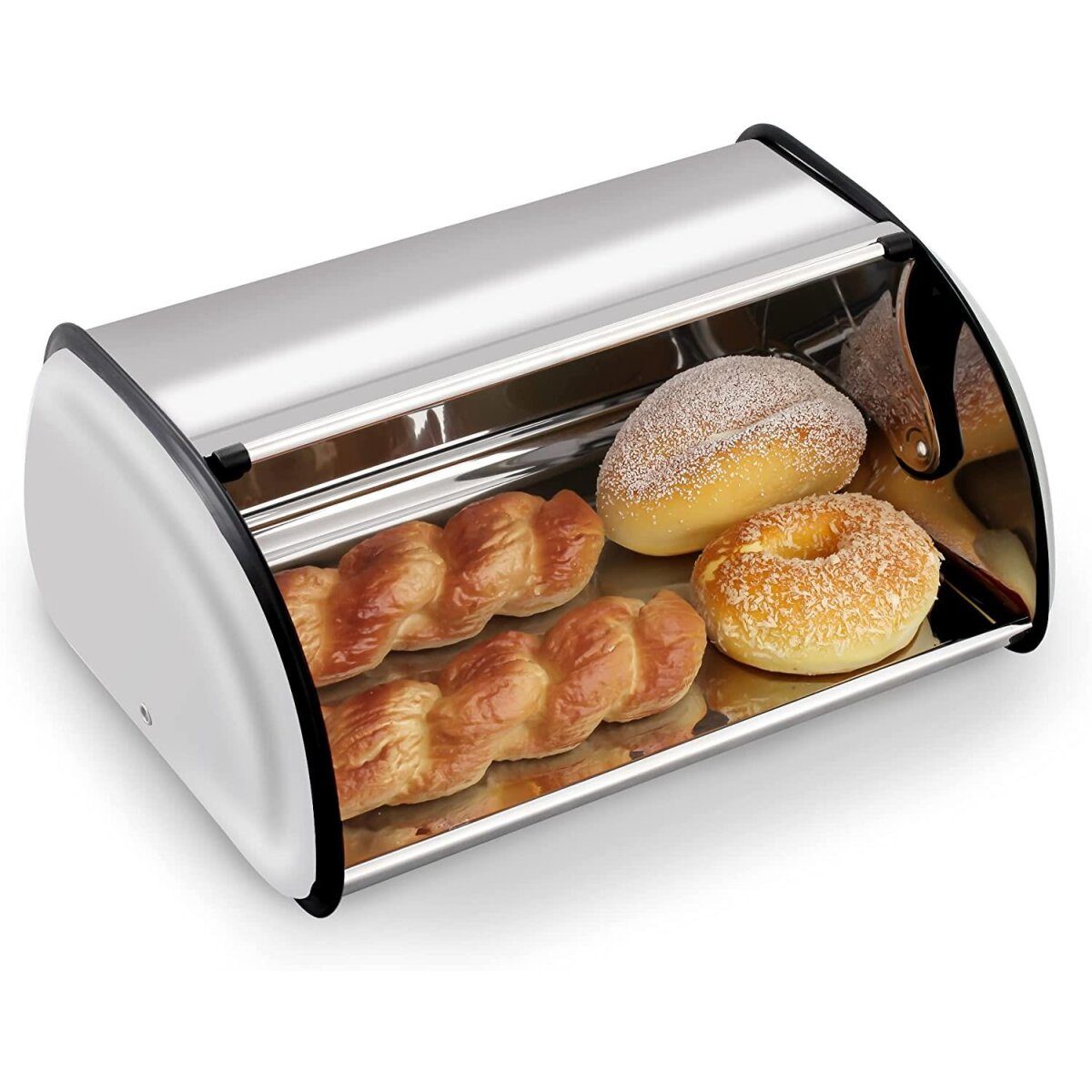 Ribelli bread bin, stainless steel, 43.5 x 27.5 x 18.5 cm