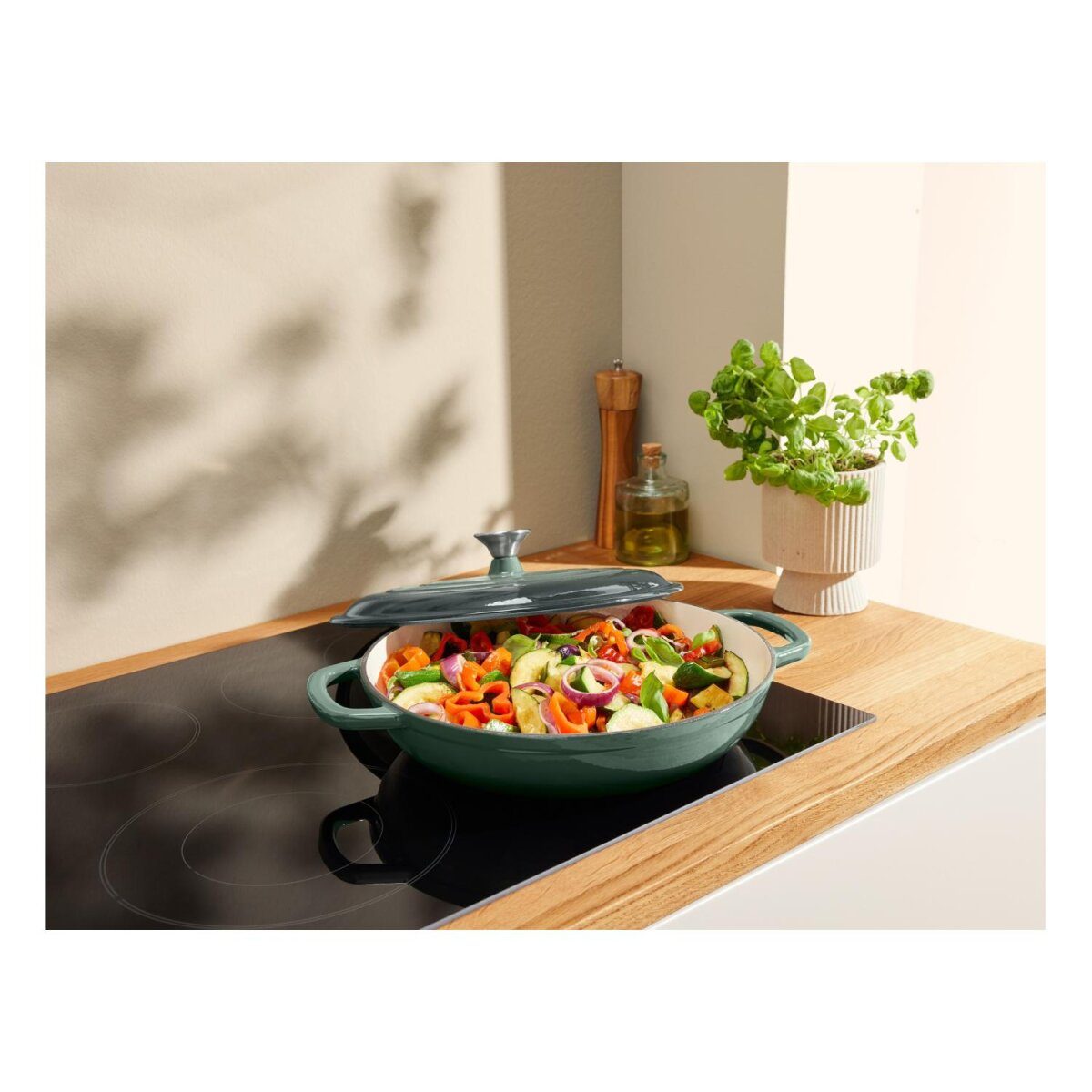 SILVERCREST® gietijzeren serveerpan 30 cm / 3,7 liter