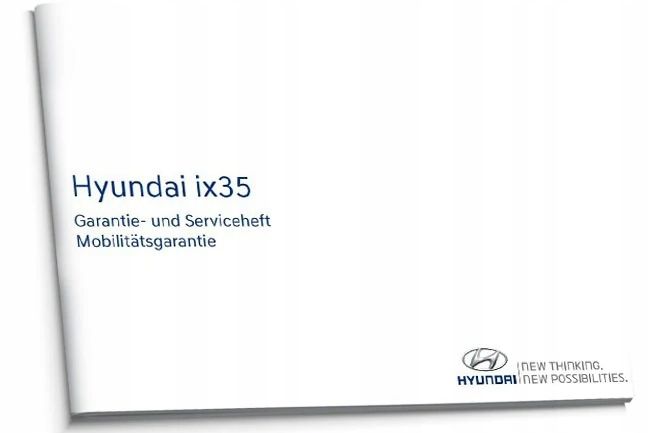 Przegląd niemieckiej książeczki serwisowej pojazdów Hyundai ix35 NOWY oryginał Przegląd niemieckiej książeczki serwisowej pojazdów Hyundai ix35 NOWY oryginał