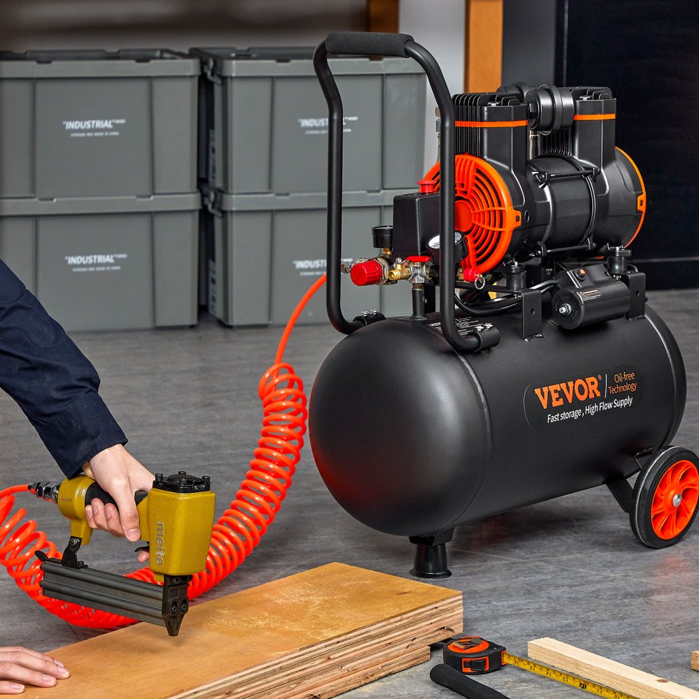 Compresseur d'air de 9,3 gallons, 2,5 HP, 2,2 CFM à 90 PSI, réservoir de compresseur d'air sans huile et pression maximale de 116 PSI, compresseur ultra silencieux de 70 dB pour la réparation automobile, la pression des pneus, la peinture au pistolet, le Compresseur d'air de 9,3 gallons, 2,5 HP, 2,2 CFM à 90 PSI, réservoir de compresseur d'air sans huile et pression maximale de 116 PSI, compresseur ultra silencieux de 70 dB pour la réparation automobile, la pression des pneus, la peinture au pistolet, le