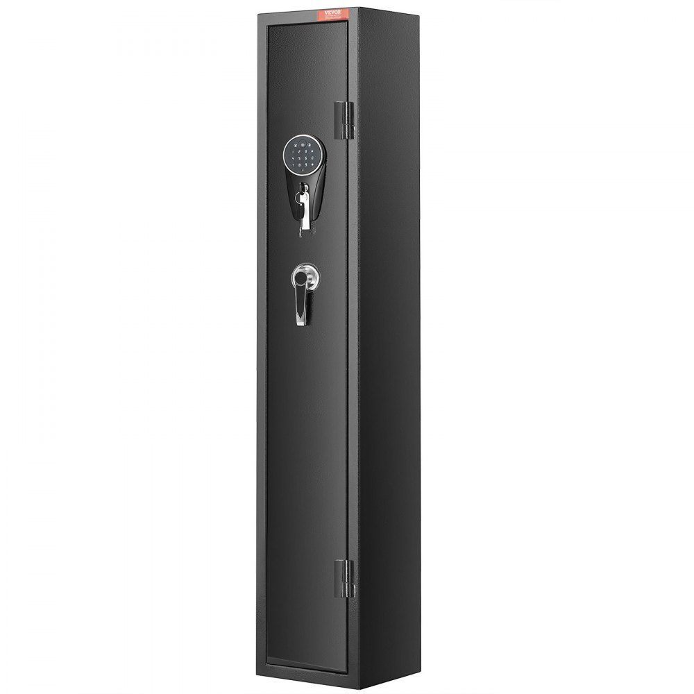 Gun safe for 2 rifles & 4 pistols, gun safe with lock & digital keyboard, gun safe with removable shelf, long gun safe, gun safe black