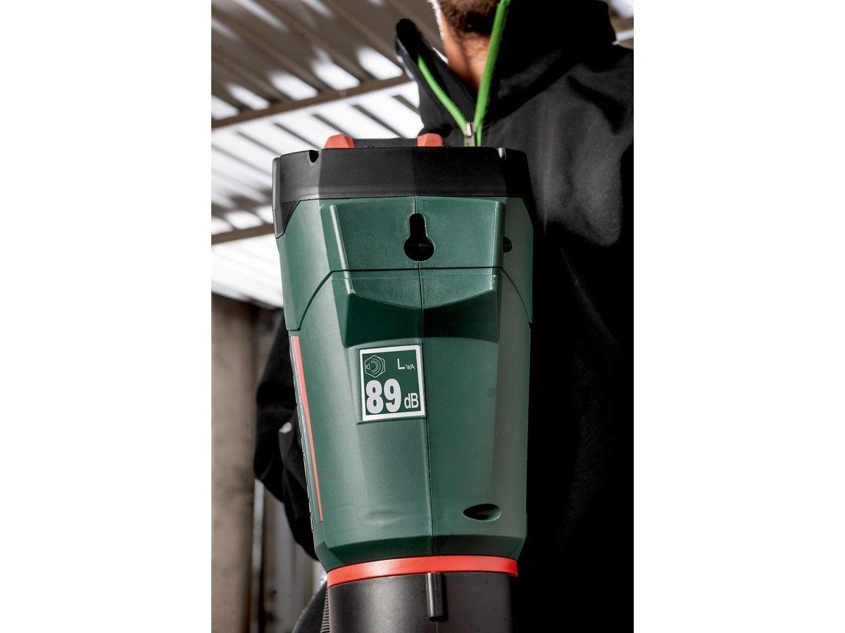 #TAGESDEAL# Metabo Akku-Laubbläser LB 18 LTX BL 18V, 150 km/h Luftgeschwindigkeit, bürstenlos (inkl. Tragegurt, gummierter Griff, Akkus und Ladegerät)