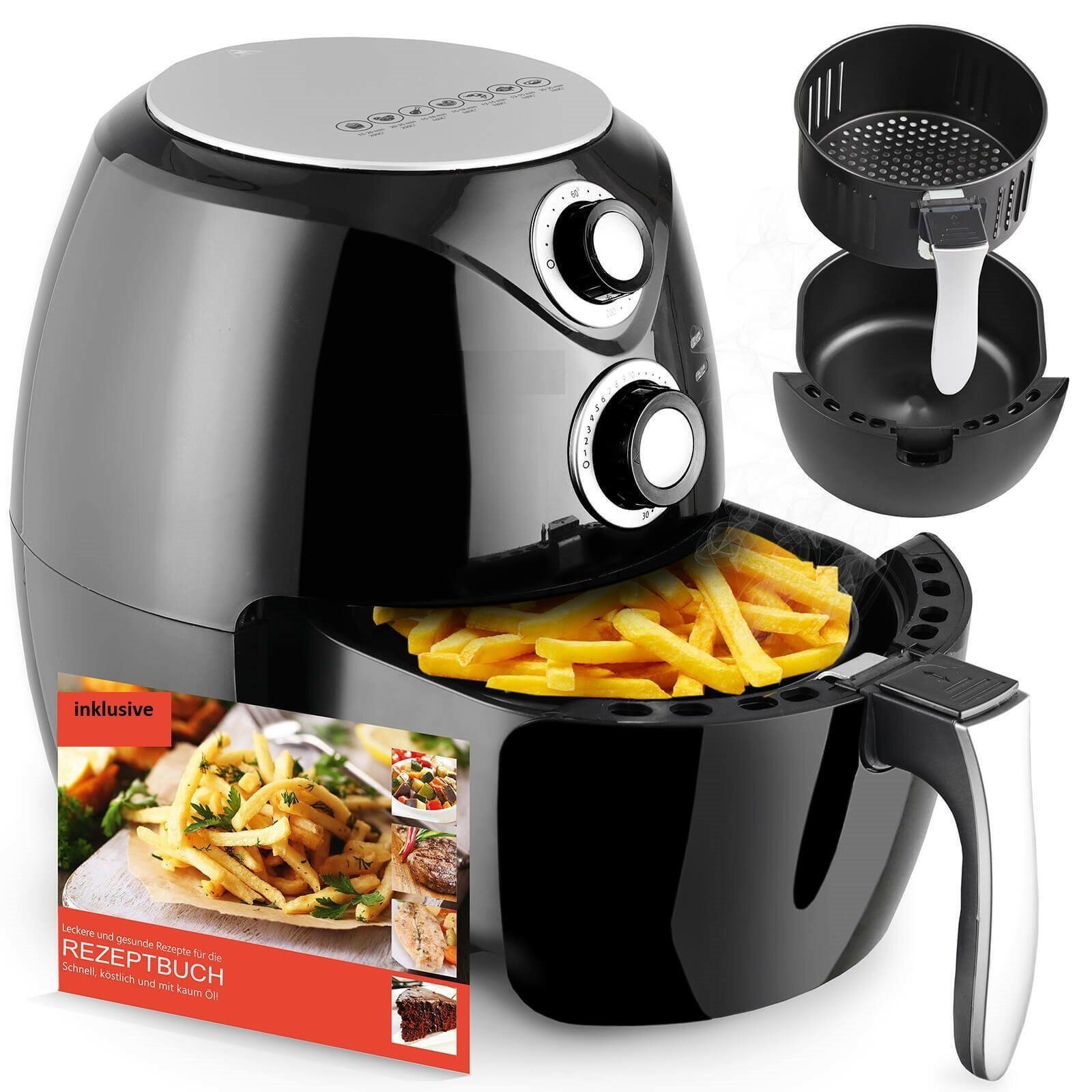 Fritteuse Heißluftfritteuse Heißluft-Heißluftfritteuse 3,6L