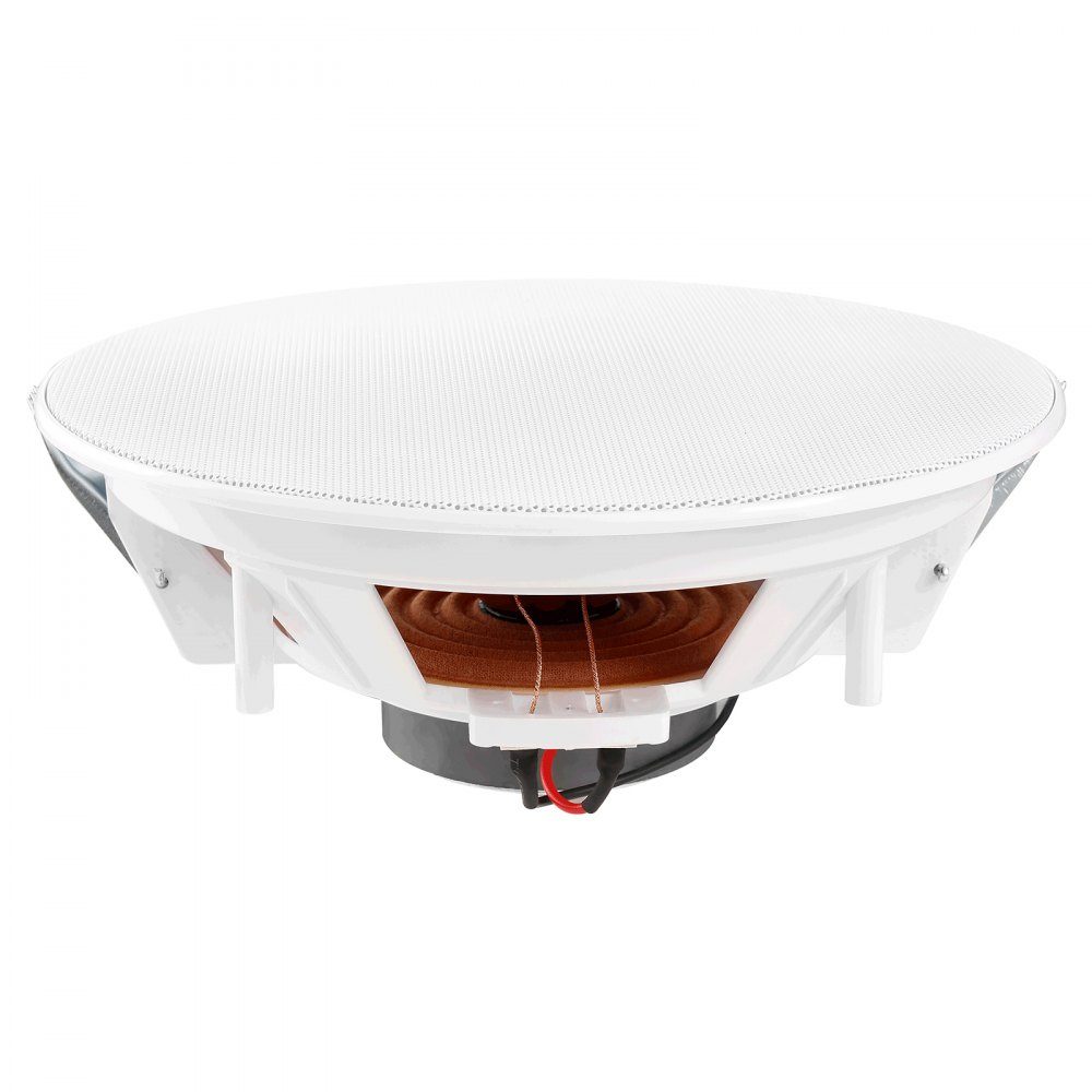 Set of 4 approx. 20 cm ceiling speakers, 100 W, in-ceiling and in-wall speaker system with 8 Ω impedance and 89 dB sensitivity, for home, kitchen, living room, bedroom or covered porch