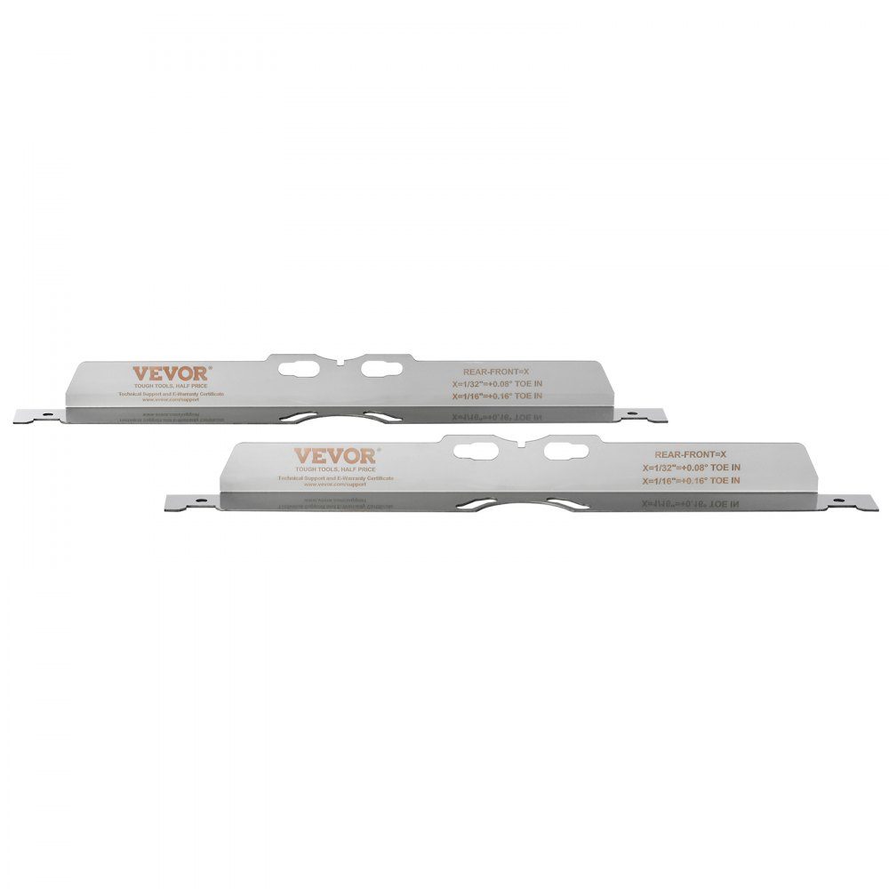 Wheel Alignment Tool, 2 Pack Wheel Alignment Track Plates, Stainless Steel Wheel Alignment Tool Plate, Accurate Track Angle Measurement, Includes 2 Tape Measures and Conversion Table