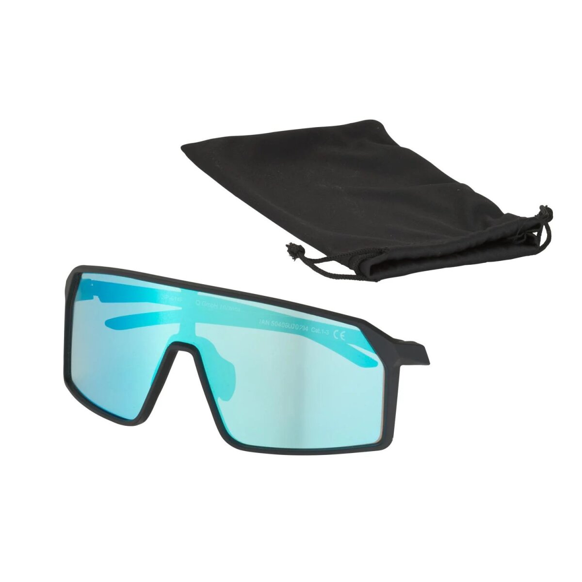 CRIVIT Sportbrille (Vollrahmen, schwarz/blau)