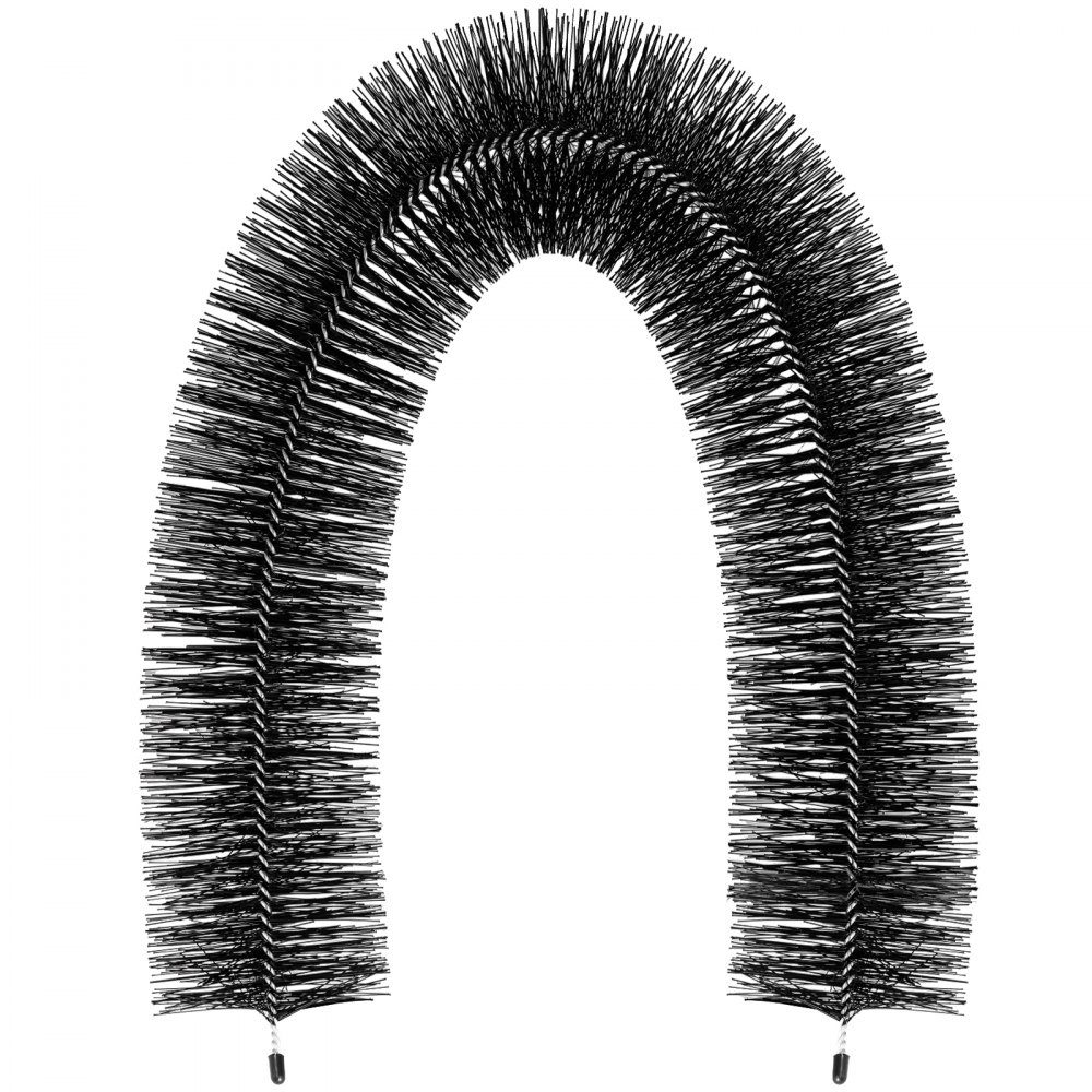 Szczotka do ochrony rynien z włosiem o długości 96 cm, ochrona przed liśćmi o średnicy 11 cm, odpowiednia do rynien o średnicy 12,7 cm, ochrona przed kunami z drutu stalowego ocynkowanego, ochrona przed liśćmi rynny własnej roboty