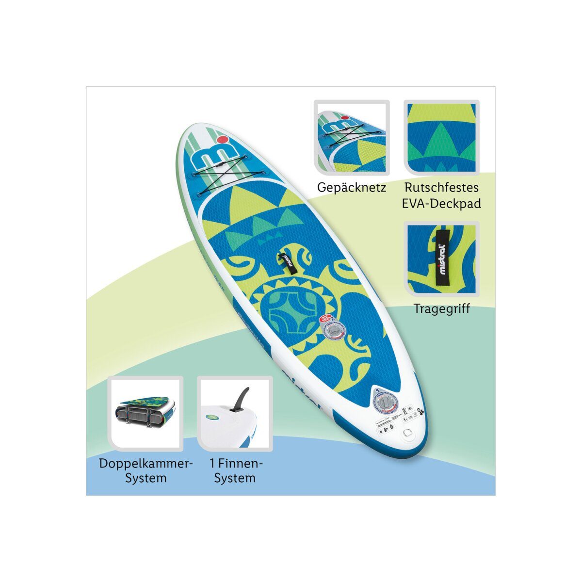 Mistral SUP »Junior 8'6 inch« z systemem dwukomorowym