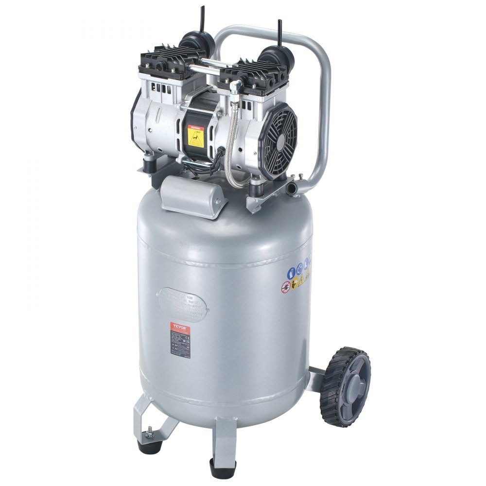 Air compressor 49L whisper compressor 2HP air pump oil-free 8bar compressor single-phase noise level ≤63dB Ideal for inflating tires, car repairs, painting, woodworking