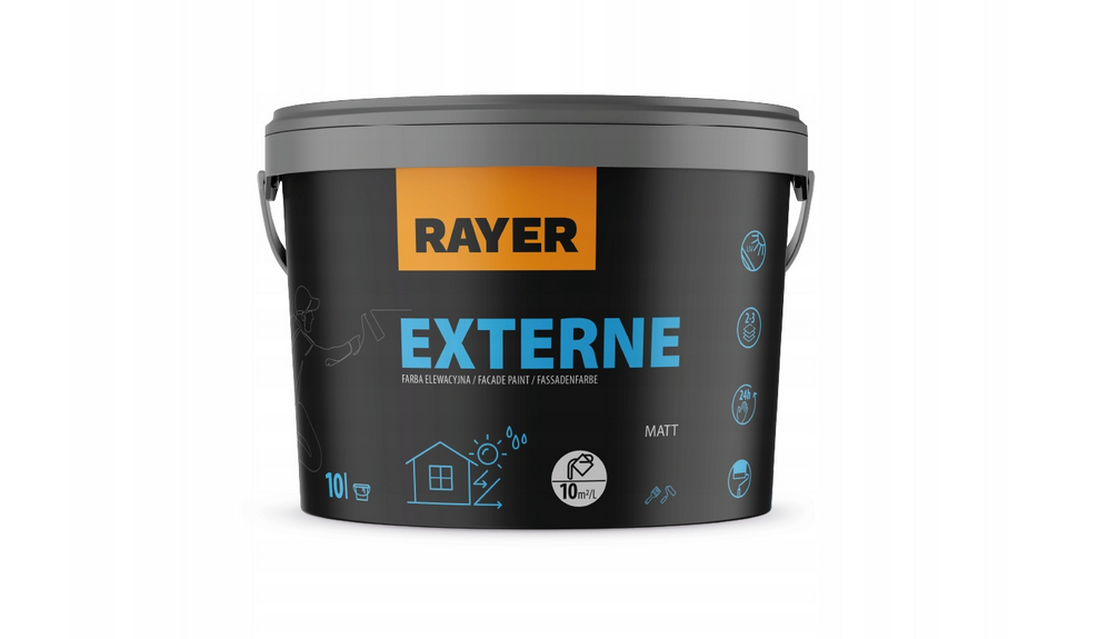 RAYER gevelverf 10L wit – hoogwaardige en duurzame buitenverf RAYER gevelverf 10L wit – hoogwaardige en duurzame buitenverf