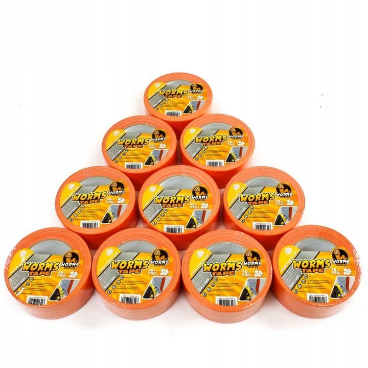 10x Premium WORMS TAPE Malerband Reinigungsband orange 38mm x 50m