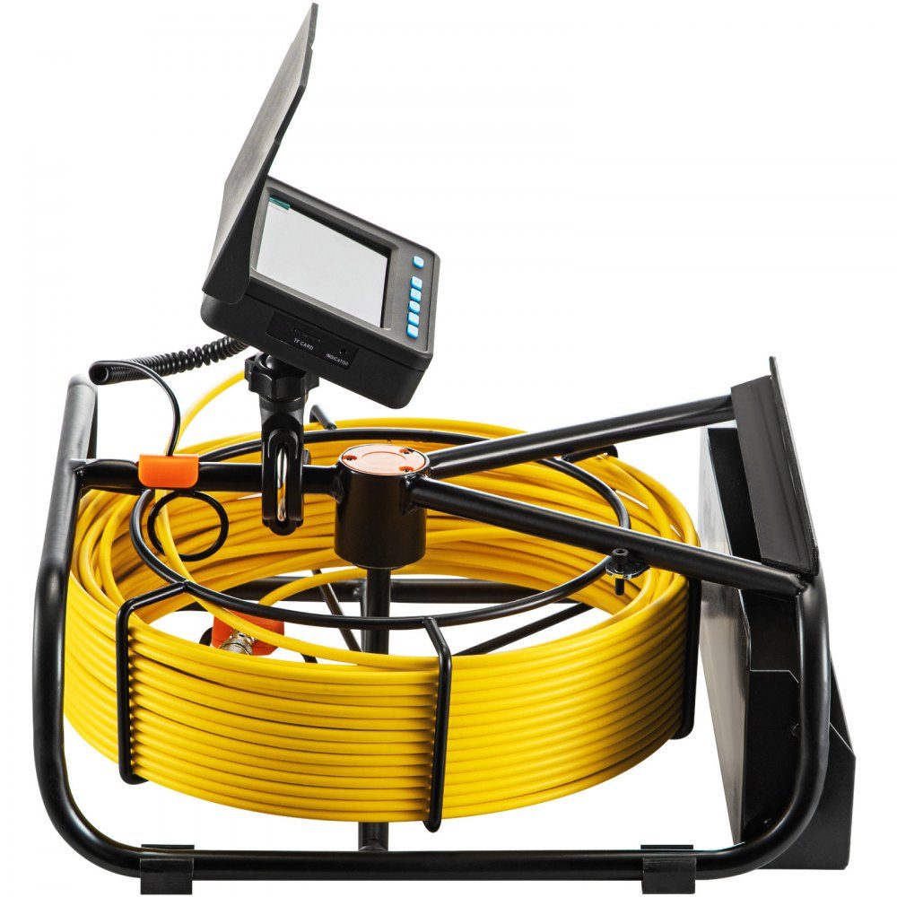 Sewer Camera 50m 4.3" Pipe Inspection Camera with Lighting - 6 Adjustable LEDs, 16GB Card, 3x Zoom and 8500mAh High Capacity Battery, IP68 Plumbing Camera for Sewer Pipes