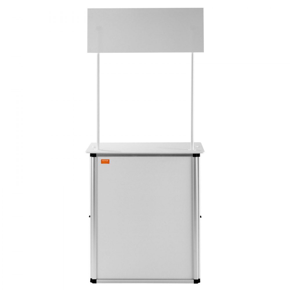 Tragbare Messetheke, Messetheke, 78,5 x 38 x 181,5 cm, Messestand, Ausstellungsthekenständer, faltbarer Promotion-Einzelhandels-Stehtisch, Empfangsmesseständer mit Ablagefach, Tragetasche