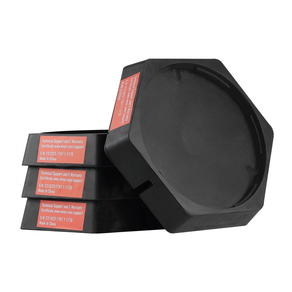 Coussinets de nivellement pour camping-car, coussinets de cric pour camping-car, pieds d'atterrissage ronds de 9 à 9", stabilisateurs de cric fixes, coussinets de cric en caoutchouc, capacité de 5 000 livres par coussinet de cric pour camping-car – Réf. H
