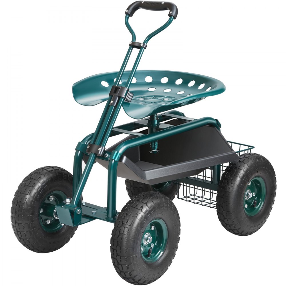 Rollsitz, Werkstattwagen aus Stahl, belastbar bis 136kg, Gartenwagen mit 25cm Griff und 45-54cm höhenverstellbarem Sitz, Rollwagen, 30PSI Reifendruck, Arbeitssitz, Gartensitz, grün Rollsitz, Werkstattwagen aus Stahl, belastbar bis 136kg, Gartenwagen mit 25cm Griff und 45-54cm höhenverstellbarem Sitz, Rollwagen, 30PSI Reifendruck, Arbeitssitz, Gartensitz, grün