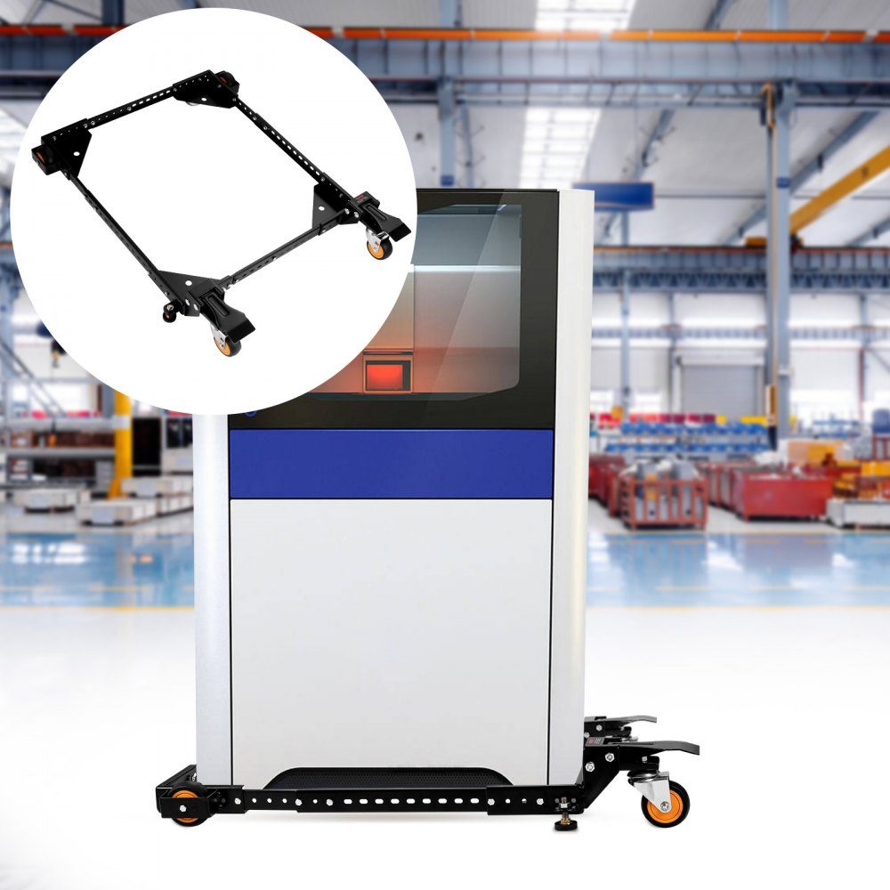 Mobile Basis, Tragfähigkeit 650 lbs, verstellbar von 12 x 12 Zoll bis 36 x 36 Zoll, robuste universelle mobile Basis mit Schwenkrädern, für Holzbearbeitungsgeräte, Bandsägen, Elektrowerkzeuge, Maschinen