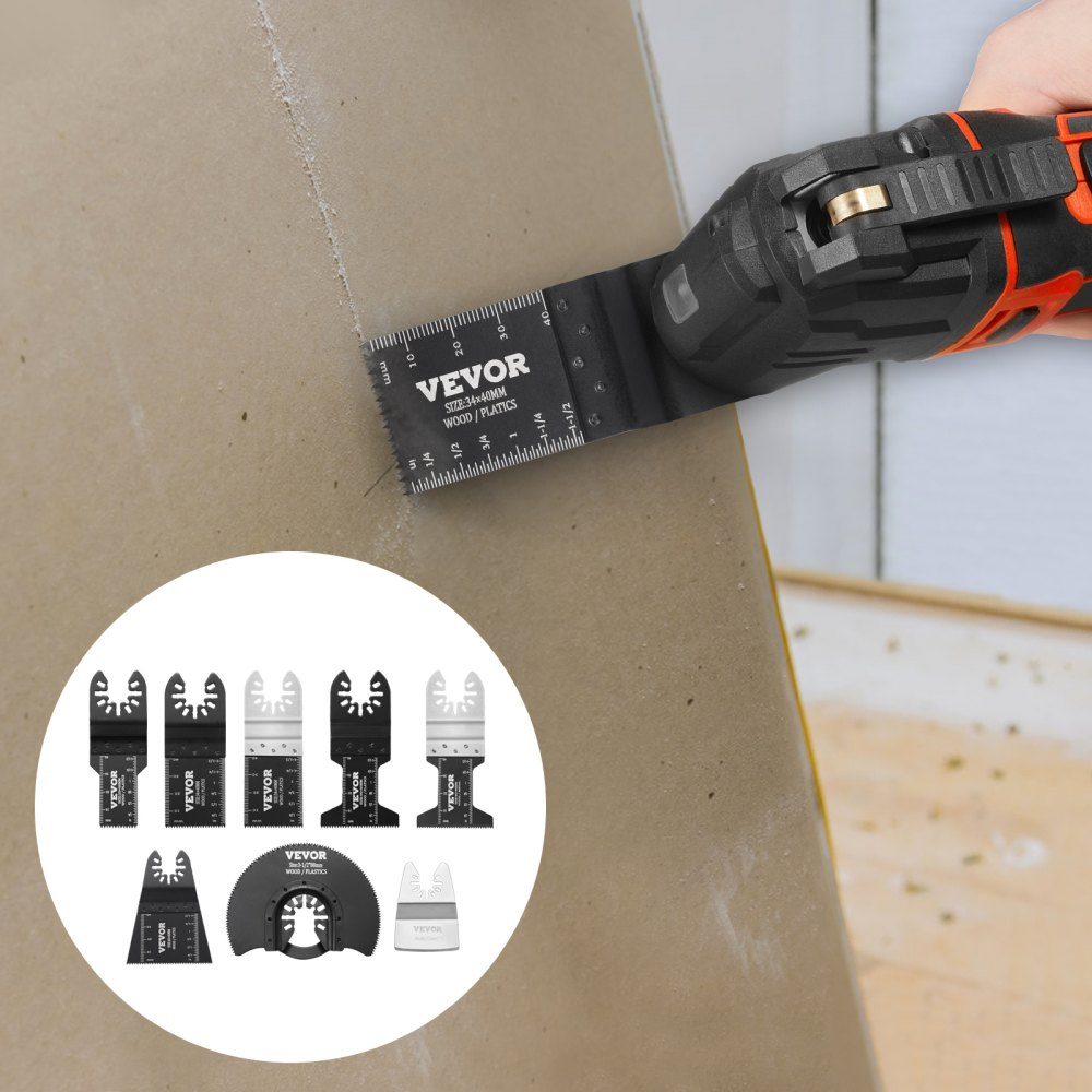 33x saw blade multi-tool 8 types oscillating tool high carbon steel (HCS) quick change interface compatible with 95% of oscillating tools on the market