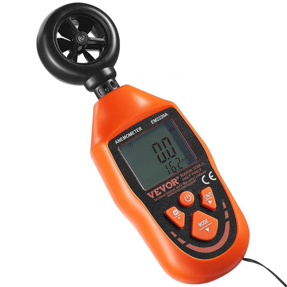 Anemometer 69.35 MPH Air Speed ​​Meter 163 x 54 x 32mm Anemometer IP44 Wind Meter Wind Strength Meter MAX/MIN/AVG/CU Wind Speed ​​Data -10-45℃ Air Meter Speed ​​Meter