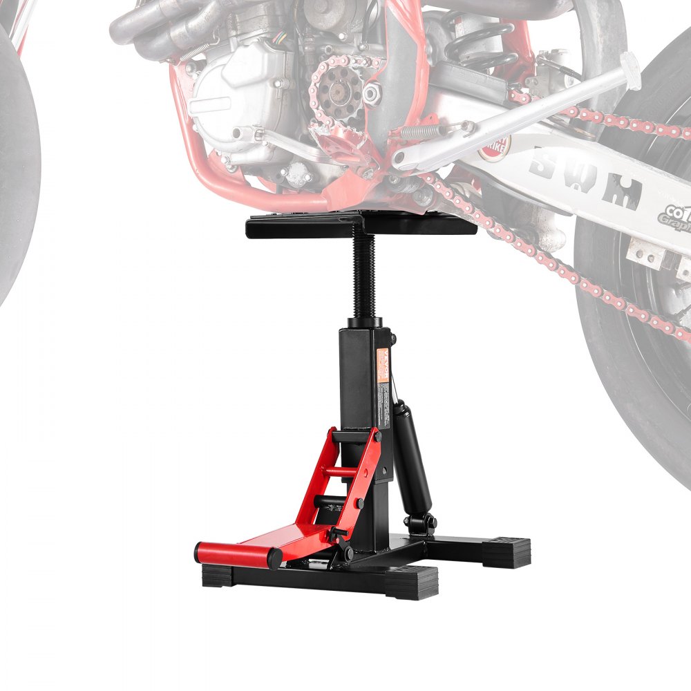 Table élévatrice pour moto tout-terrain (capacité de charge de 544 kg), support de levage réglable en hauteur avec fonction de levage hydraulique, réglable en hauteur (250-465 mm) pour réparer le motocross Table élévatrice pour moto tout-terrain (capacité de charge de 544 kg), support de levage réglable en hauteur avec fonction de levage hydraulique, réglable en hauteur (250-465 mm) pour réparer le motocross