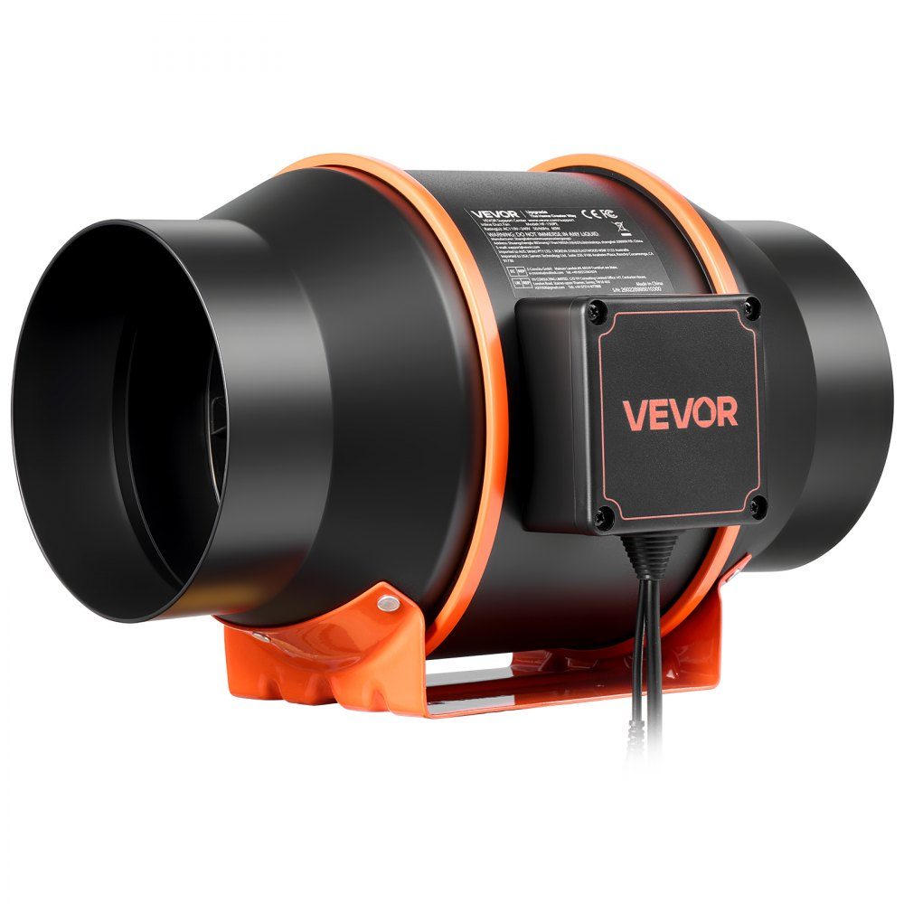 152,4-mm-Rohrventilator mit Kohlefilter, 683 m³/h Inline-Rohrventilator mit PWM und App-Steuerung, Kanalventilator mit 10 Stufen, 9-Stunden-Timer und EC-Motor, Abluftventilator für den Rauchabzug im Gewächshauskeller
