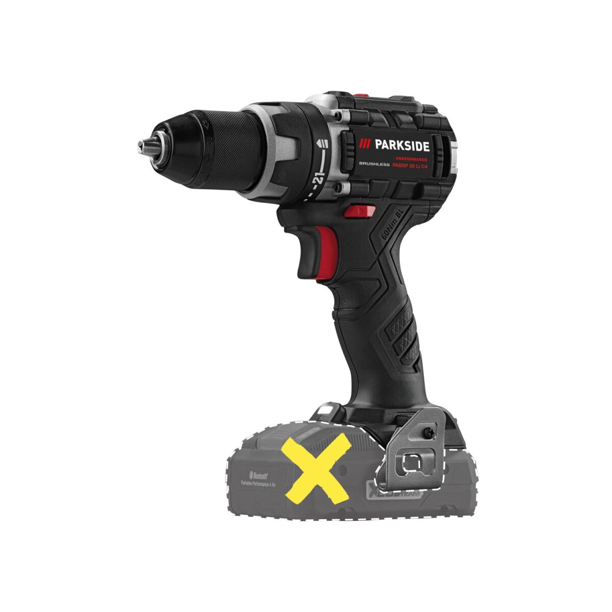 PARKSIDE PERFORMANCE® 20 V cordless drill/driver »PABSP 20 Li C4«, without battery and charger PARKSIDE PERFORMANCE® 20 V cordless drill/driver »PABSP 20 Li C4«, without battery and charger