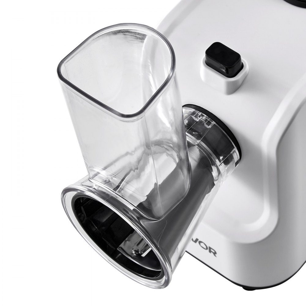 Râpe à Fromage Électrique Machine à Salade 200W Trancheuse à Légumes Coupe-légumes Râpe Rotative avec 5 Accessoires Trancheuse Alimentaire avec Lames en Acier Inoxydable pour Légumes Fromage Coupe Rapide